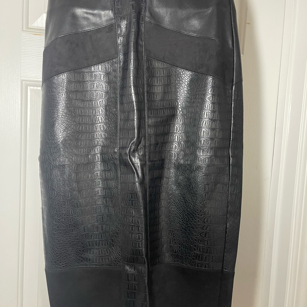 Marc New York Black Textured Pencil Skirt